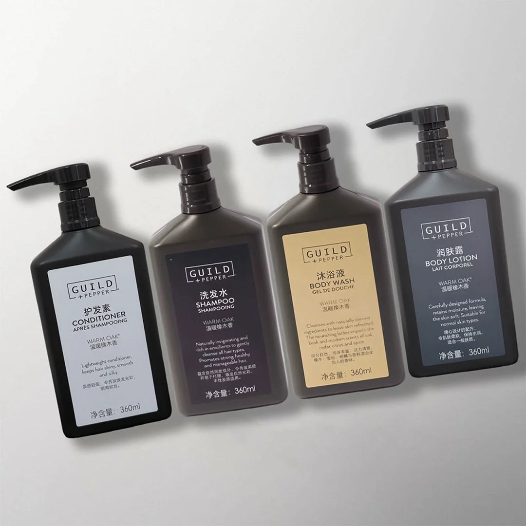 Sheraton Hotel Shampoo &amp; Conditioner &amp; Shower Gel &amp; Body Lotion 360ML | GUILD PEPPER
